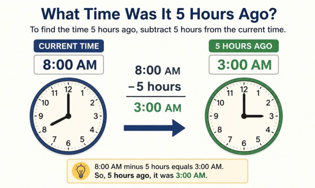 What Time Was It 5 Hours Ago?