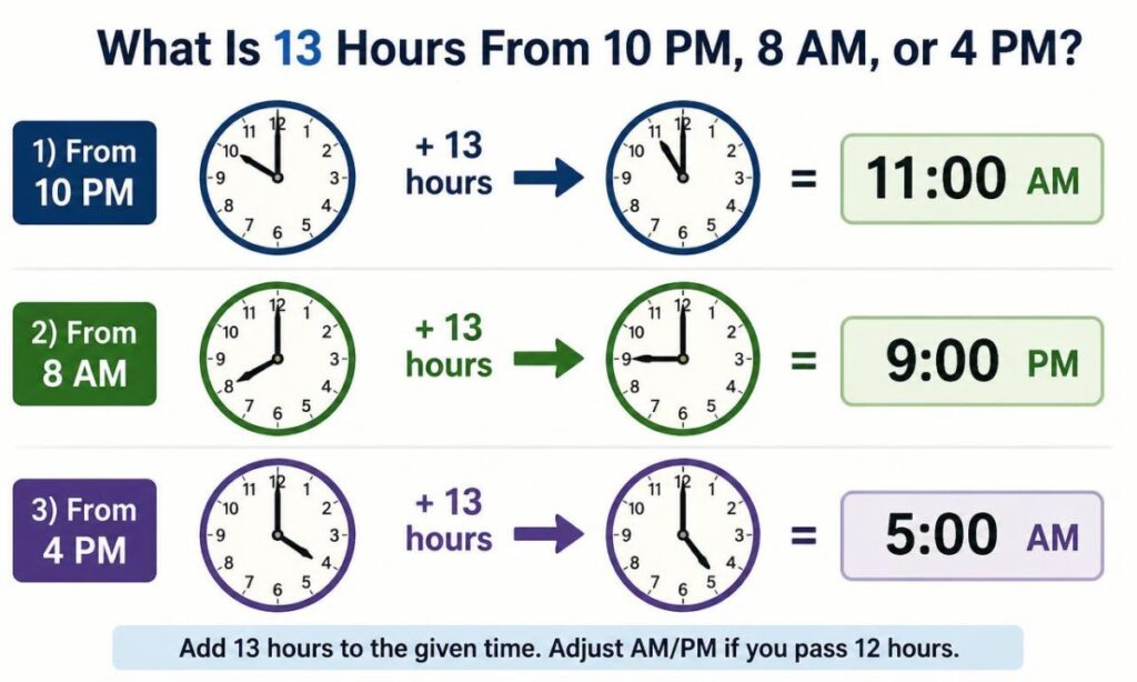 what-is-13-hours-from-10-pm-8-am-or-4-pm