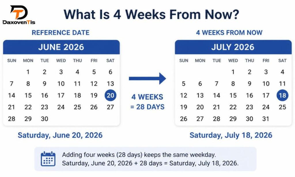 what-is-4-weeks-from-now